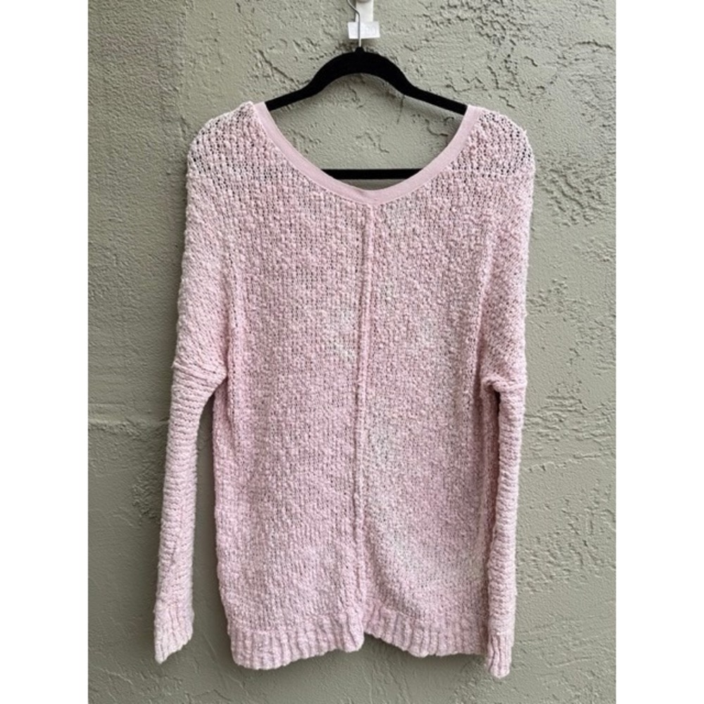 Free People Womens Pink Pastel Slouchy Oversized Sweater MEDIUM Coquette Soft - Picture 7 of 9